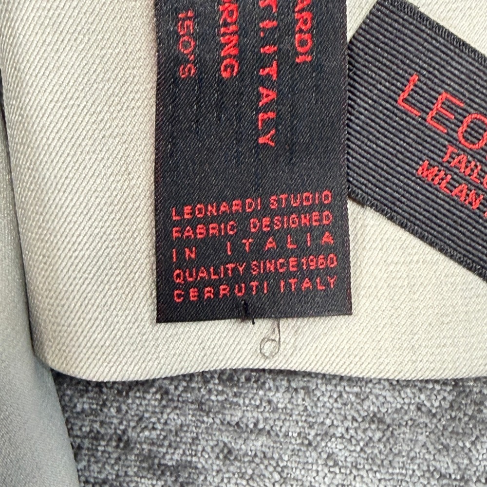 Leonardi Men's Blazer 44R Light Gray Super 150s 3 Button Sport Coat NWT - Picture 5 of 16